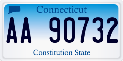 CT license plate AA90732