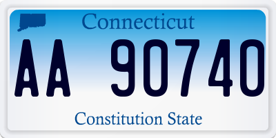 CT license plate AA90740