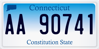 CT license plate AA90741