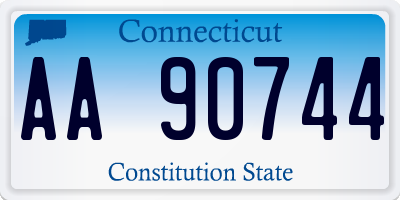 CT license plate AA90744