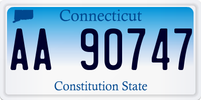 CT license plate AA90747