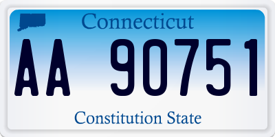 CT license plate AA90751