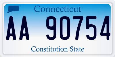 CT license plate AA90754