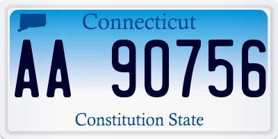 CT license plate AA90756