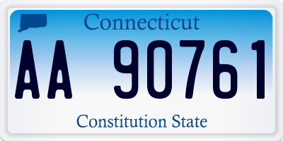 CT license plate AA90761