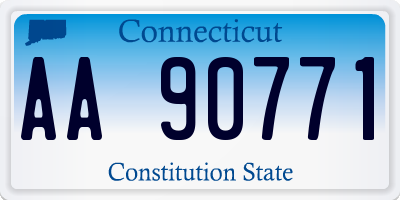 CT license plate AA90771