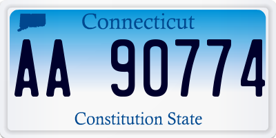 CT license plate AA90774