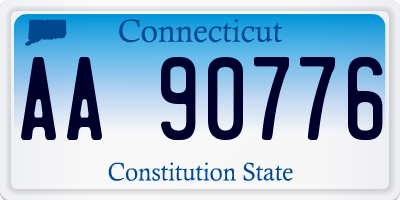 CT license plate AA90776