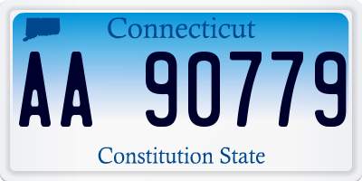 CT license plate AA90779