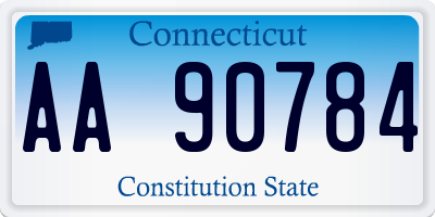 CT license plate AA90784