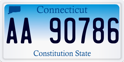 CT license plate AA90786