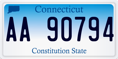 CT license plate AA90794