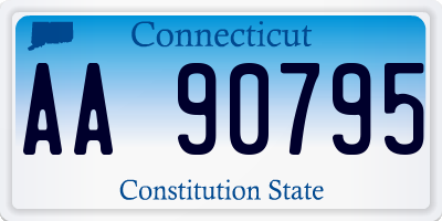 CT license plate AA90795