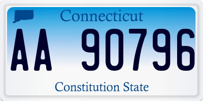 CT license plate AA90796