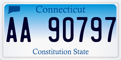 CT license plate AA90797