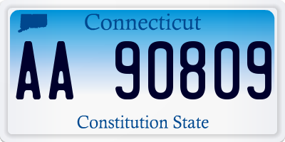 CT license plate AA90809