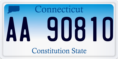 CT license plate AA90810