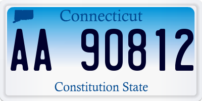 CT license plate AA90812