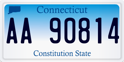 CT license plate AA90814