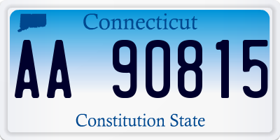 CT license plate AA90815