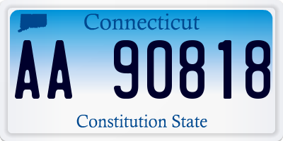 CT license plate AA90818