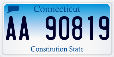 CT license plate AA90819