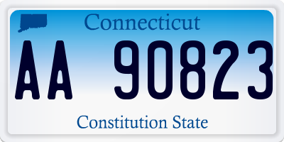 CT license plate AA90823