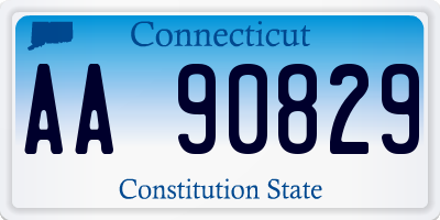 CT license plate AA90829