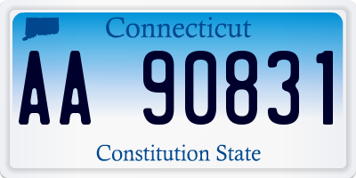 CT license plate AA90831