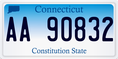 CT license plate AA90832