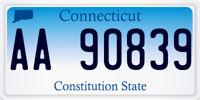 CT license plate AA90839