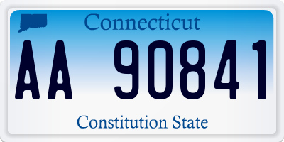 CT license plate AA90841