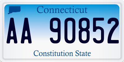 CT license plate AA90852