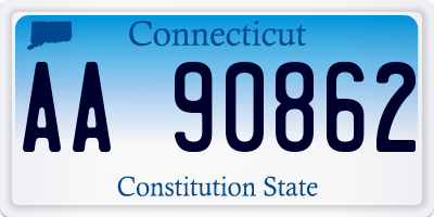 CT license plate AA90862