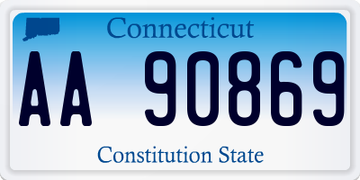 CT license plate AA90869