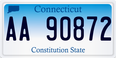 CT license plate AA90872