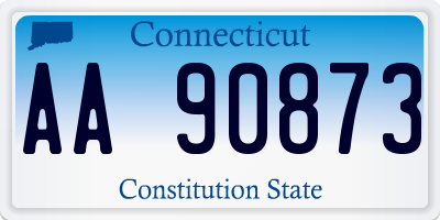 CT license plate AA90873