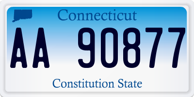 CT license plate AA90877