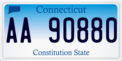 CT license plate AA90880