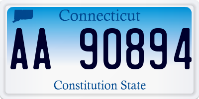 CT license plate AA90894