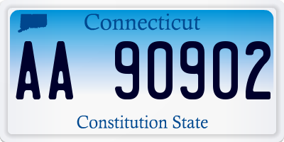 CT license plate AA90902