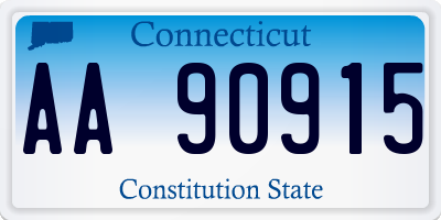 CT license plate AA90915