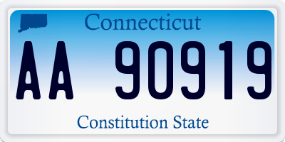 CT license plate AA90919