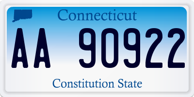CT license plate AA90922