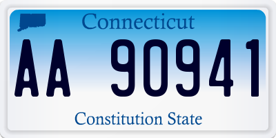CT license plate AA90941