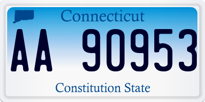 CT license plate AA90953