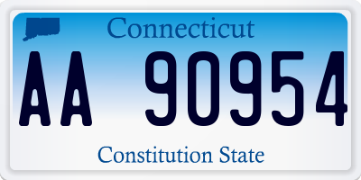 CT license plate AA90954