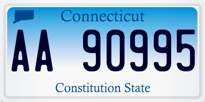 CT license plate AA90995