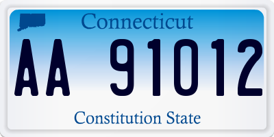 CT license plate AA91012