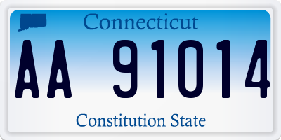 CT license plate AA91014